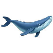 Blue whale on a wave sticker