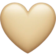 Beige heart sticker