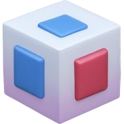 3d cube sticker