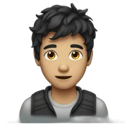 boy with dark hair sticker