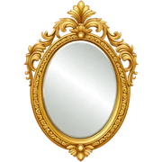 golden antique mirror  sticker