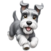 Schnauzer running sticker