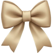 beige bow sticker