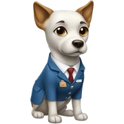 Dog flight attendant sticker