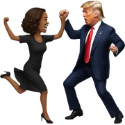 TRUMP and HARRIS dancing sticker