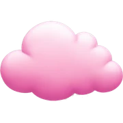 Pink cloud sticker