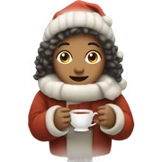 Winter, christmas, tea sticker