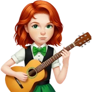 Leprechaun Guitarist sticker