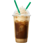 Starbuck ice coffee with ice cubes sticker