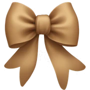 Light Brown bow  sticker