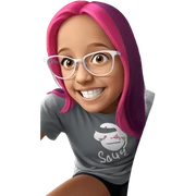 smiling girl with pink hair sticker