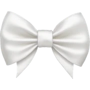 white satin bow sticker