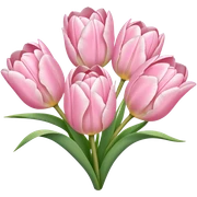 light pink tulip bouquet sticker