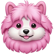 Pink dog sticker