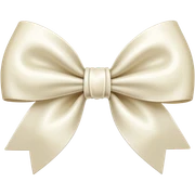 Ivory bow sticker