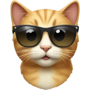 Cat with sunglasses sticker
