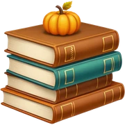 autumn books  sticker