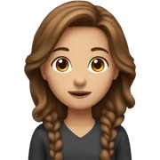 Brown hair girl sticker