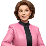 smiling girl in pink jacket sticker