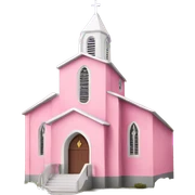 Pink church sticker