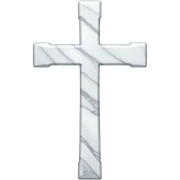 White marble cross sticker