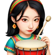 Festive Drummer sticker