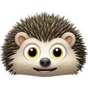 Hedgehog with googlie eyes sticker