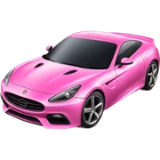 glamorous pink sports car sticker