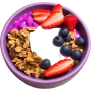 Açaí bowl with strawberry dragonfruit and granola with yogurt  sticker
