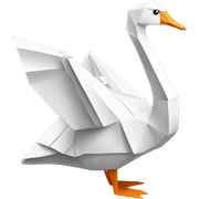 origami swan sticker