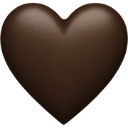 Dark brown heart sticker