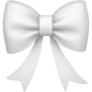 White bow sticker
