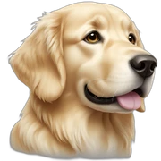Golden retriever blanc  sticker