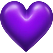 Deep electric purple heart sticker