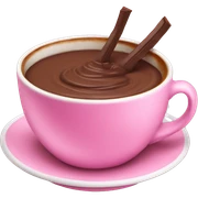 Taza de chocolate caliente rosa sticker