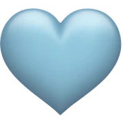 Pastel grey blue heart sticker