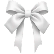 White bow sticker
