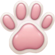 Pink cat paw sticker