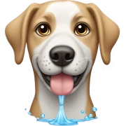 Perro con agua  sticker