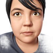 realistic portrait of a boy sticker