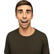 smiling boy on white background sticker