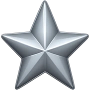 glitter gray star y2k 3d icon sticker