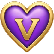 The gold Letter “y” inside a Purple Heart sticker