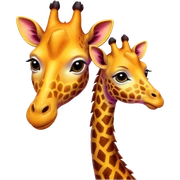  giraffe love - neon colors sticker