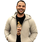 smiling guy in black shirt sticker