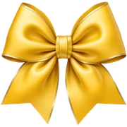 Yellow and white giant bow Christmas  sticker
