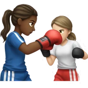 white brunette girl boxing sticker