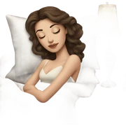 sleeping beauty brunette white girl with a silk pillow sticker