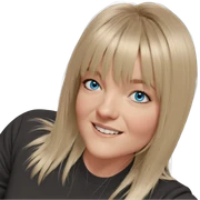 smiling girl with blue eyes sticker