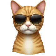Cat with sunglasses sticker